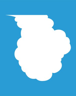 Bu dikey olarak birbirine bağlı şirin karikatür bulutları konuşma baloncukları. 