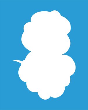 Bu dikey olarak birbirine bağlı şirin karikatür bulutları konuşma baloncukları. 