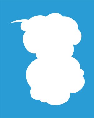 Bu dikey olarak birbirine bağlı şirin karikatür bulutları konuşma baloncukları. 