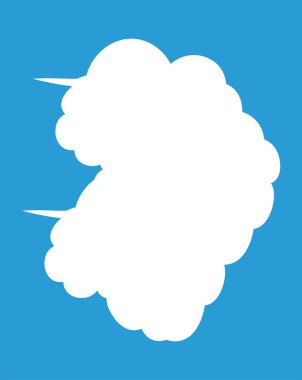 Bu dikey olarak birbirine bağlı şirin karikatür bulutları konuşma baloncukları. 