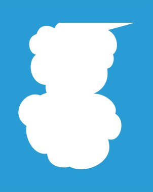 Bu dikey olarak birbirine bağlı şirin karikatür bulutları konuşma baloncukları. 