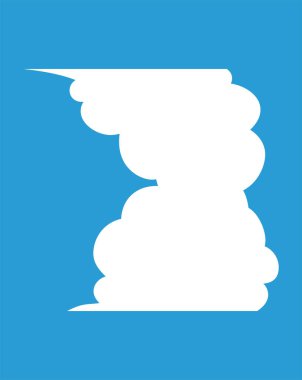 Bu dikey olarak birbirine bağlı şirin karikatür bulutları konuşma baloncukları. 