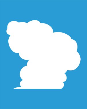 Bu dikey olarak birbirine bağlı şirin karikatür bulutları konuşma baloncukları. 