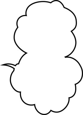 Bu dikey olarak birbirine bağlı şirin karikatür bulutları konuşma baloncukları. 