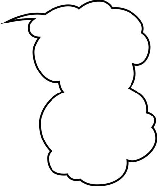 Bu dikey olarak birbirine bağlı şirin karikatür bulutları konuşma baloncukları. 