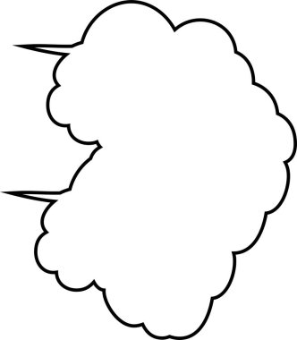 Bu dikey olarak birbirine bağlı şirin karikatür bulutları konuşma baloncukları. 