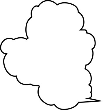 Bu dikey olarak birbirine bağlı şirin karikatür bulutları konuşma baloncukları. 