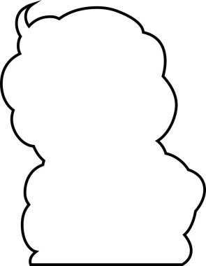 Bu dikey olarak birbirine bağlı şirin karikatür bulutları konuşma baloncukları. 