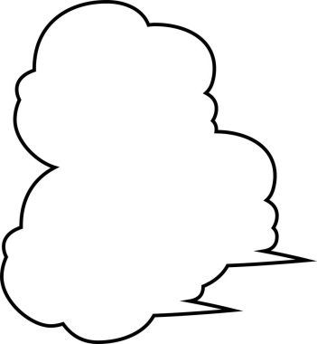 Bu dikey olarak birbirine bağlı şirin karikatür bulutları konuşma baloncukları. 