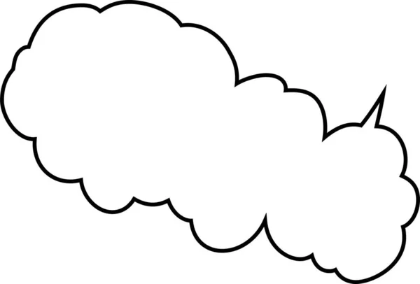 Egy Illusztráció Aranyos Rajzfilm Felhő Beszéd Buborék Csatlakozik Oldalra — Stock Vector