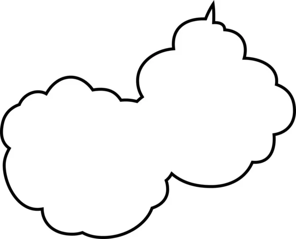 Иллюстрация Милого Карикатурного Пузыря Речи Облака Связанного Сбоку — стоковый вектор