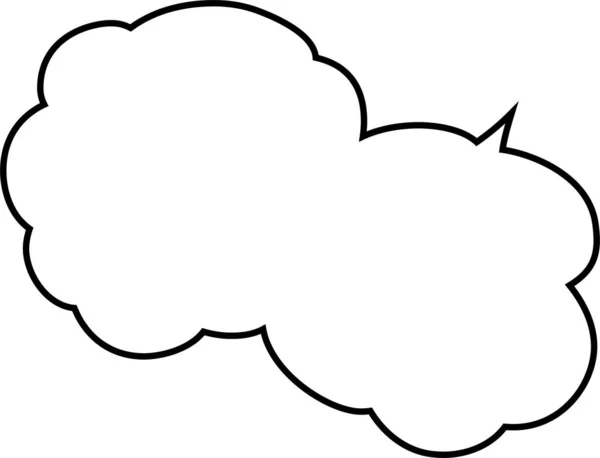 Egy Illusztráció Aranyos Rajzfilm Felhő Beszéd Buborék Csatlakozik Oldalra — Stock Vector