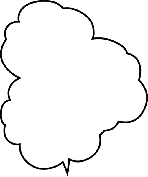 これは垂直方向に接続されたかわいい漫画の雲のスピーチ泡のイラストです — ストックベクタ
