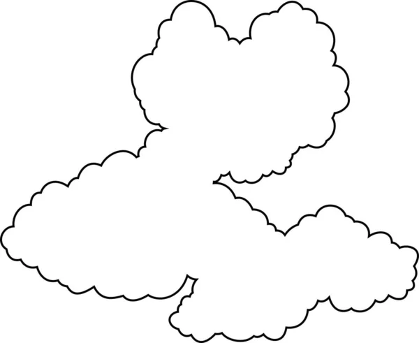 Ilustracja Japońskich Chmur Połączonych Sobą — Wektor stockowy