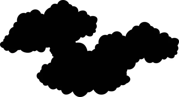 これは日本の雲同士のつながりのイラストです — ストックベクタ