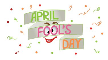 Nisan aptal gün vektör kartı