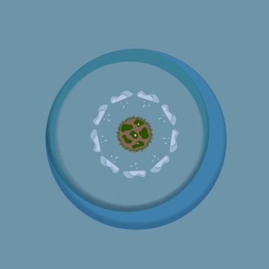 Kağıt Sanat bir arka plan üzerinde beyaz bulutlar ile.