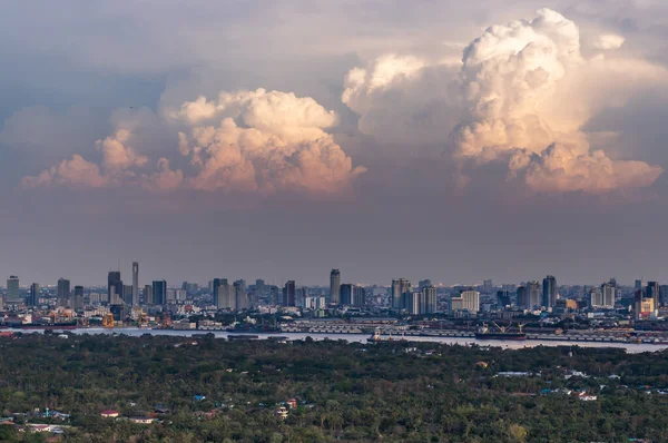 Bangkok Thailandia Apr 2020 Bella Vista Della Città Bangkok Grattacieli — Foto Stock