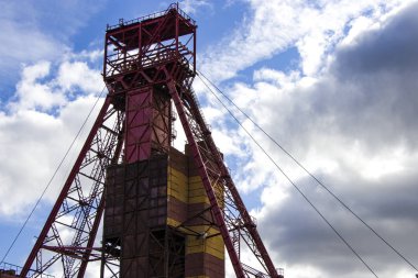 Koper maden cevheri için. Potasyum tuzu. Madencilik endüstrisi. Salihorsk. Endüstriyel kavram.