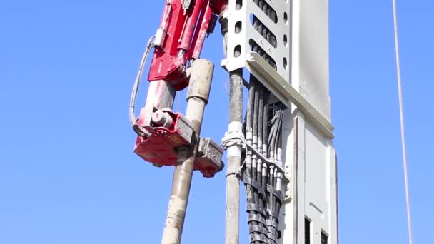 Werktuig Boren Met Spoeloplossing Apparaatputten Voor Diepvriesgrond — Stockvideo