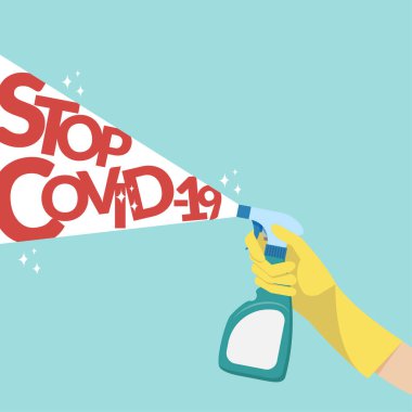 Dezenfekte, sterilize etme, hijyen bakımı. Temizlik ve dezenfeksiyon için sıklıkla temas edilen bölgeye alkol spreyi enjekte etmek, Coronavirus mikroplarının COVID-19 ile yayılmasını önlemek