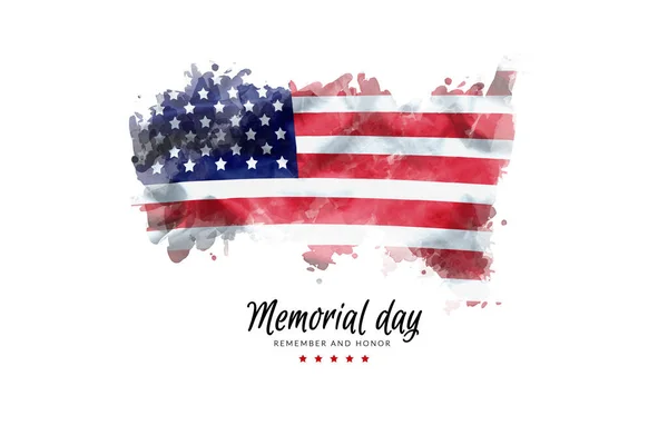 Ilustración Fondo Del Memorial Day Texto Memorial Day Recordar Honrar — Foto de Stock