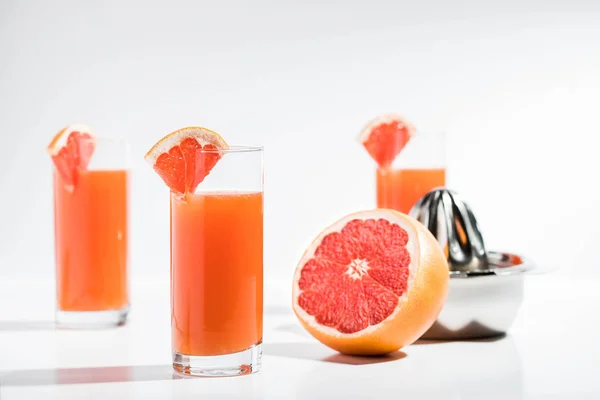 Jus Agrumes Avec Tranches Fruits — Photo