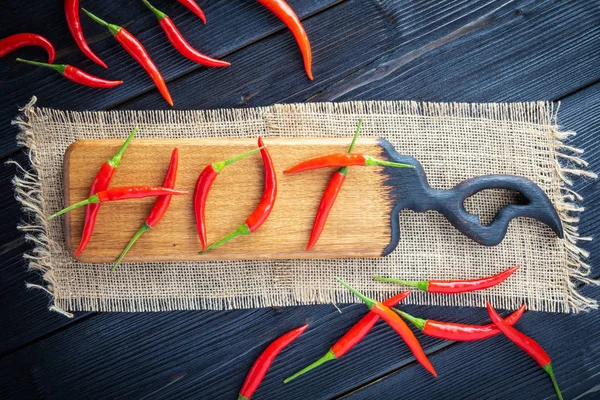 Rode Hete Chili Pepers Vers Gedroogd Gemalen — Stockfoto