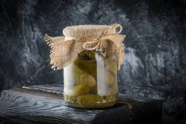 Pickled Preserved Vegetables Garlic Carrot Eggplant Zucchini Cucumber — Stock Photo, Image