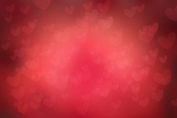 Red Heart Bokeh Lights — 스톡 사진