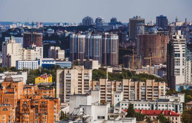 Ukrayna 'da bir kuş uçuşundan Kiev manzarası