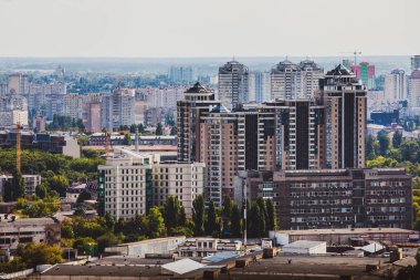 Ukrayna 'da bir kuş uçuşundan Kiev manzarası