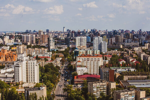 Views of Kiev from a bird's flight, Ukraine