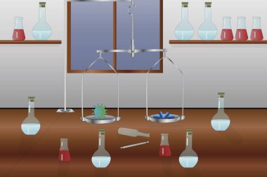 Corona virüsüne karşı ilaç yapılan bir laboratuvarın tasviri