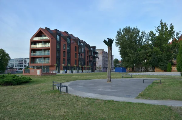 Bangunan apartemen modern di Wroclaw, Polandia Stok Foto