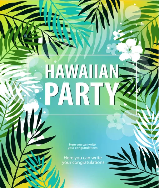 Affiche "Fête hawaïenne " — Image vectorielle