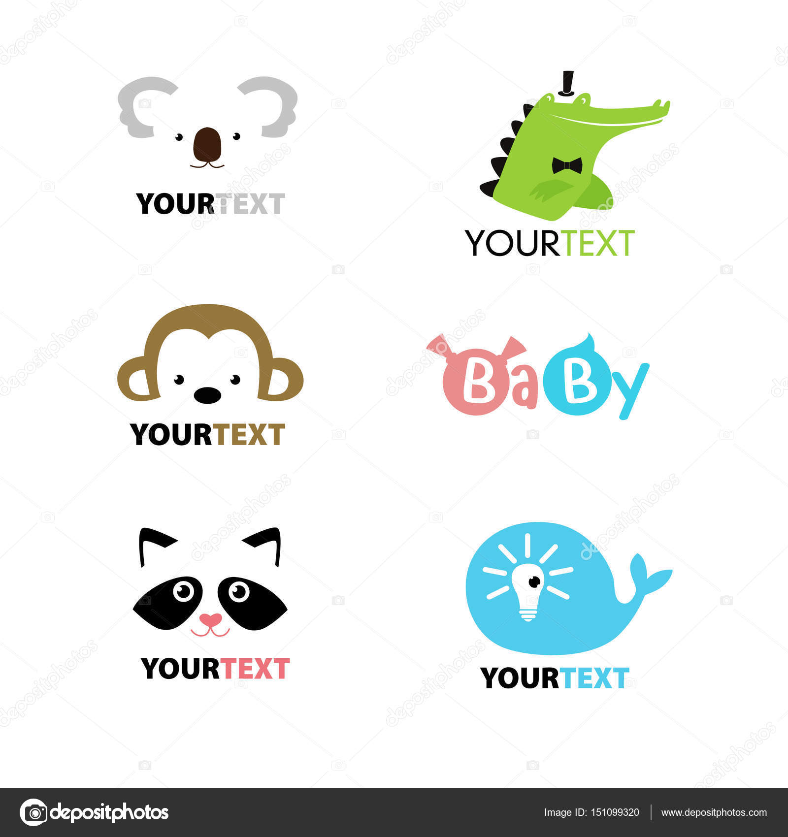 Vector Set Of Animal Logo Stock Vector C Utchenko Olga 151099320