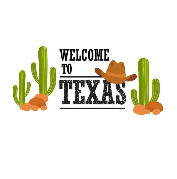 Vectorillustratie "welcome to Texas" — Stockvector