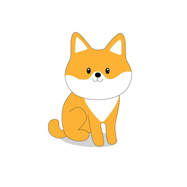 Illustration Vectorielle Petit Chien Mignon Chiot Chien Dessin Animé Est — Image vectorielle