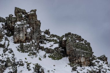 Taganay doğa koruma alanında kış manzarası