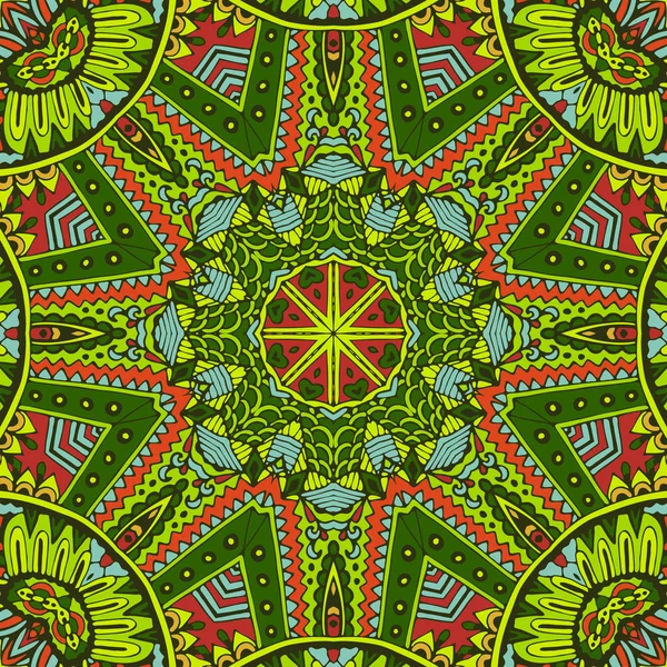 Vector mandala garabatos decorativos patrón sin costuras — Vector de stock