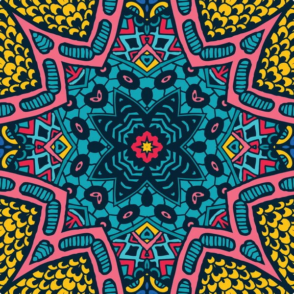 Design tribal étnico colorido festivo — Vetor de Stock