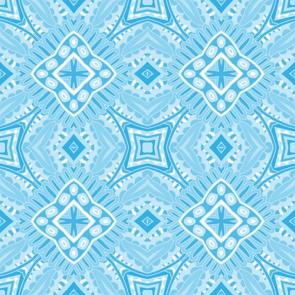 Blue geometric seamless pattern — Stock Vector