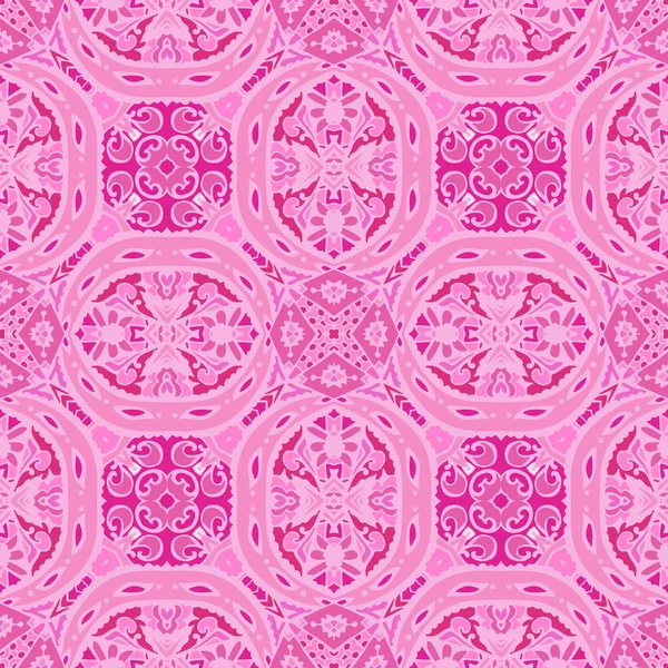 可爱的粉色花卉装饰背景 — 图库矢量图片