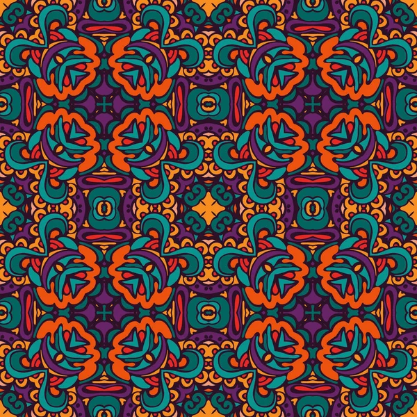 Abstract vintage ethnic seamless pattern design — Stock Vector