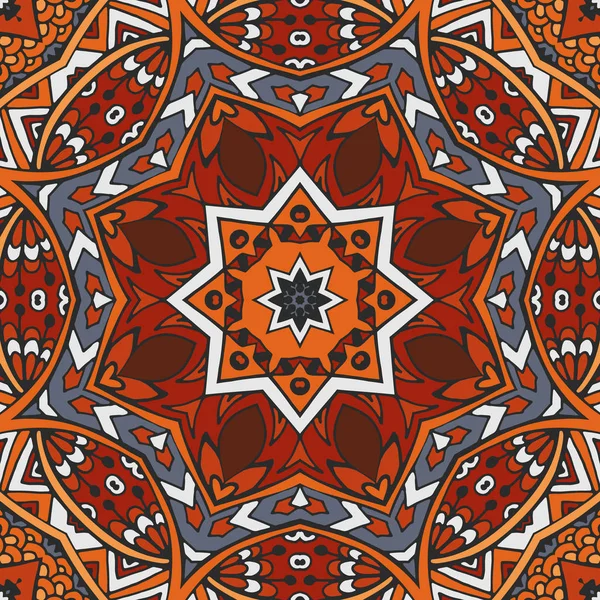 Folk ornamentalen Textil nahtlose Muster — Stockvektor