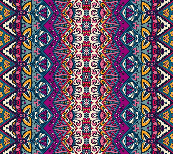 Motif tribal sans couture rayé géométrique ethnique — Image vectorielle