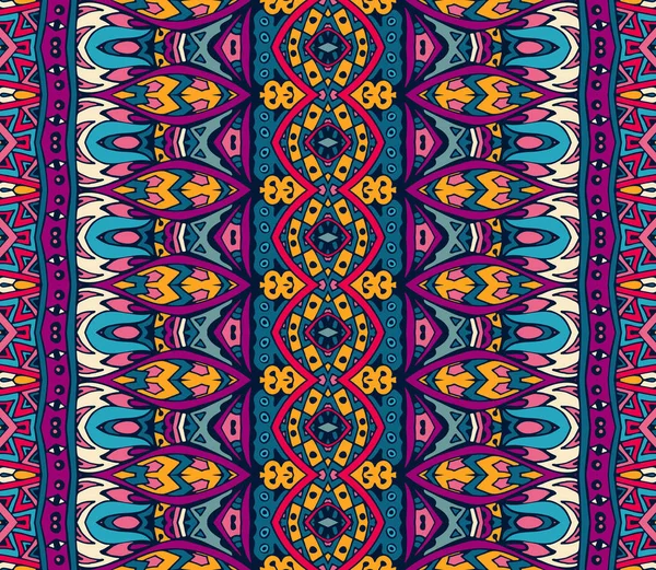 Motif tribal sans couture rayé géométrique ethnique — Image vectorielle