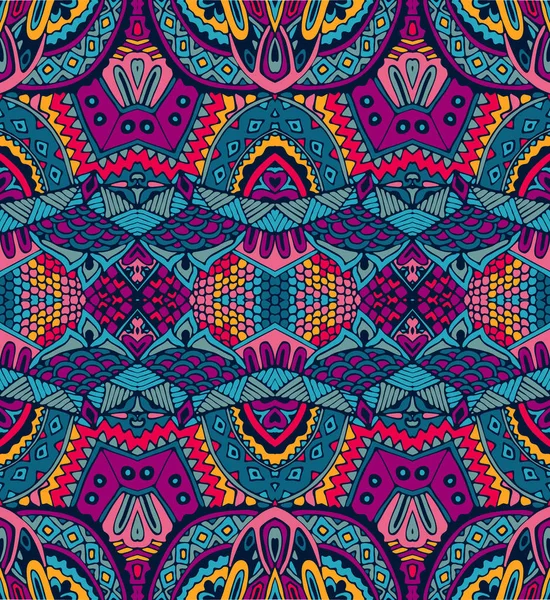 Etnia padrão ornamental tribal colorido — Vetor de Stock