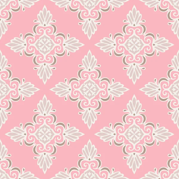 可爱的粉红色无缝平铺图案背景 — 图库矢量图片